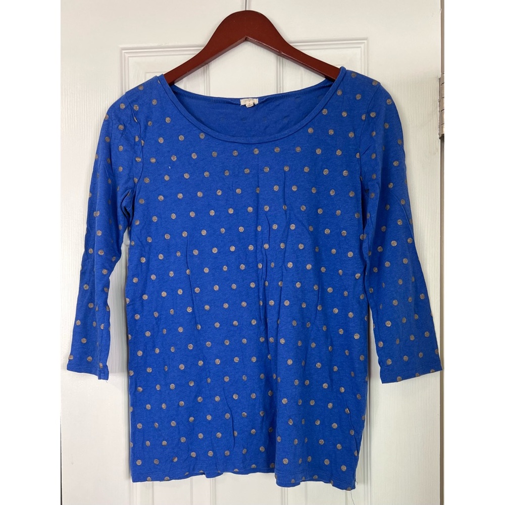 J Crew Factory blue and gold shirt